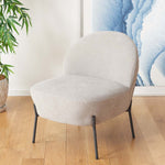 Safavieh Brax Petite Slipper Chair , ACH5101 - Light Grey / Black