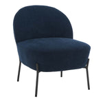 Safavieh Brax Petite Slipper Chair , ACH5101 - Navy / Black
