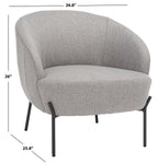 Safavieh Emmi Upholstered Accent Chair , ACH5102 - Grey / Black