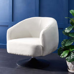 Safavieh Ezro Upholstered Accent Chair , ACH5105 - Cream / Black