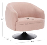 Safavieh Ezro Upholstered Accent Chair , ACH5105 - Blush / Black