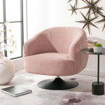 Safavieh Ezro Upholstered Accent Chair , ACH5105 - Blush / Black