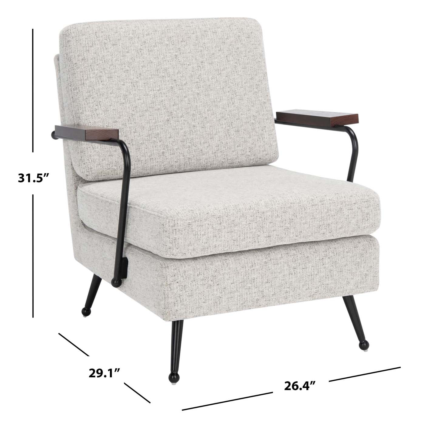 Safavieh Lohan Arm Chair , ACH5201 - Light Grey / Gold