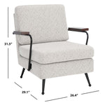 Safavieh Lohan Arm Chair , ACH5201 - Light Grey / Gold