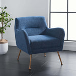 Safavieh Tilbrook Arm Chair , ACH5203 - Navy / Gold