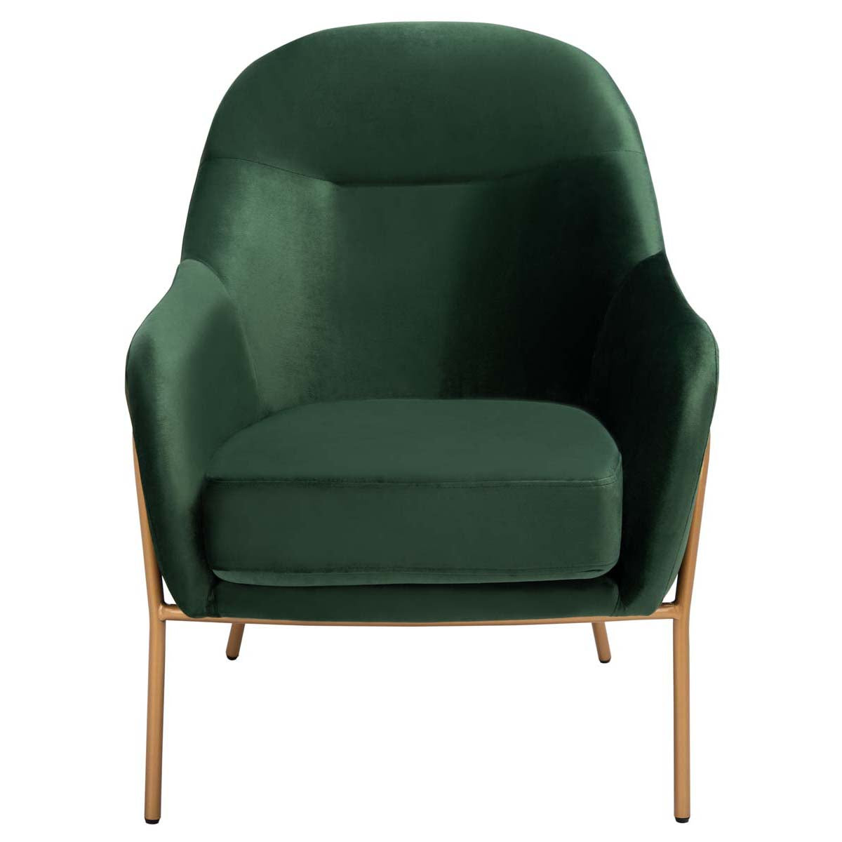 Safavieh Eleazer Velvet Accent Chair , ACH6202 - Malachite Green / Gold
