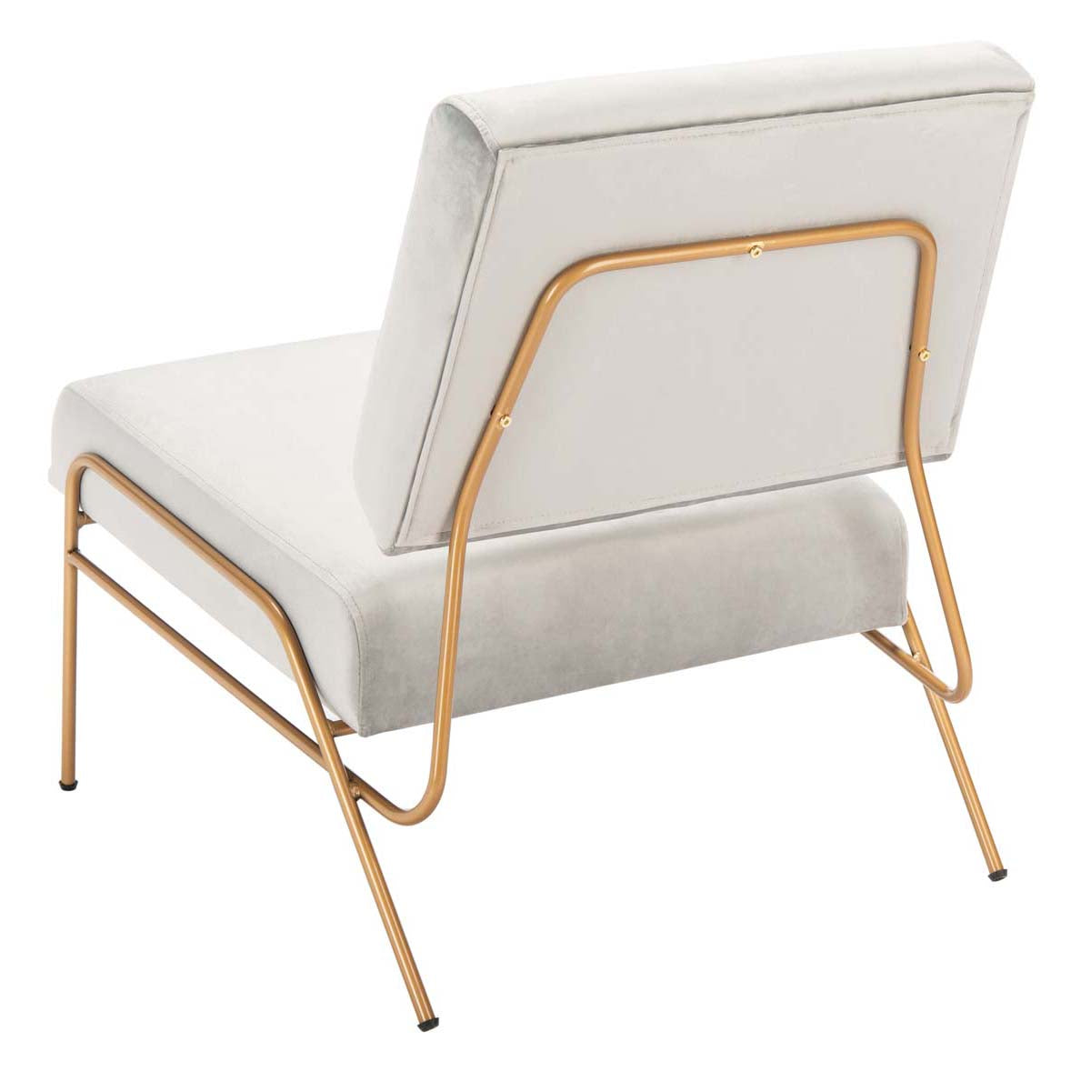 Safavieh Romilly Velvet Accent Chair , ACH6203 - Grey / Gold