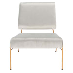 Safavieh Romilly Velvet Accent Chair , ACH6203 - Grey / Gold