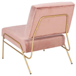 Safavieh Romilly Velvet Accent Chair , ACH6203 - Dusty Rose Velvet/Gold