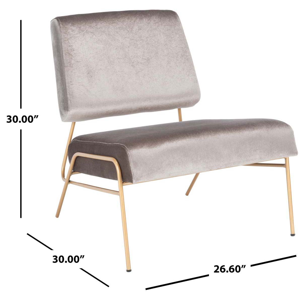 Safavieh Romilly Velvet Accent Chair , ACH6203 - Hazelwood / Gold