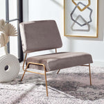 Safavieh Romilly Velvet Accent Chair , ACH6203 - Hazelwood / Gold