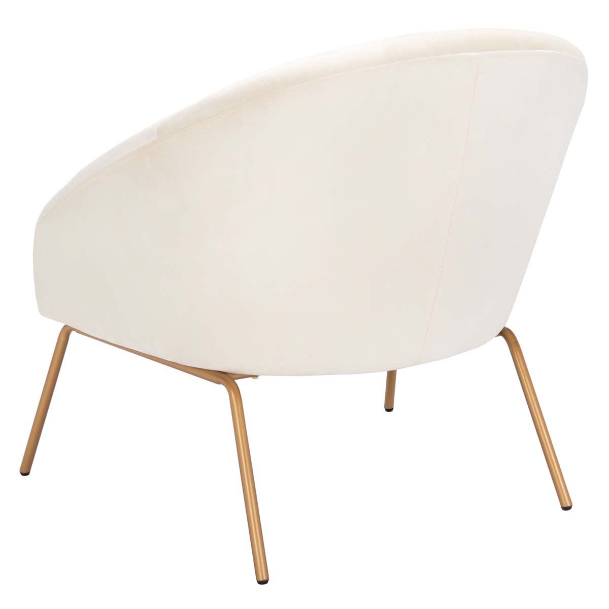 Safavieh Mandi Velvet Accent Chair , ACH6204 - Creme / Gold