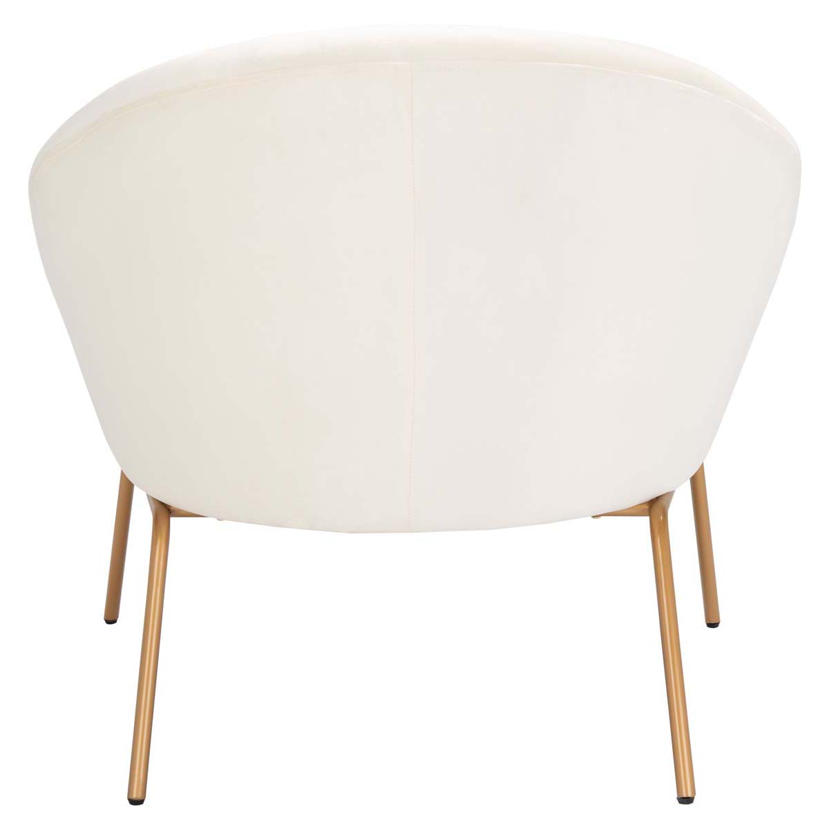 Safavieh Mandi Velvet Accent Chair , ACH6204 - Creme / Gold