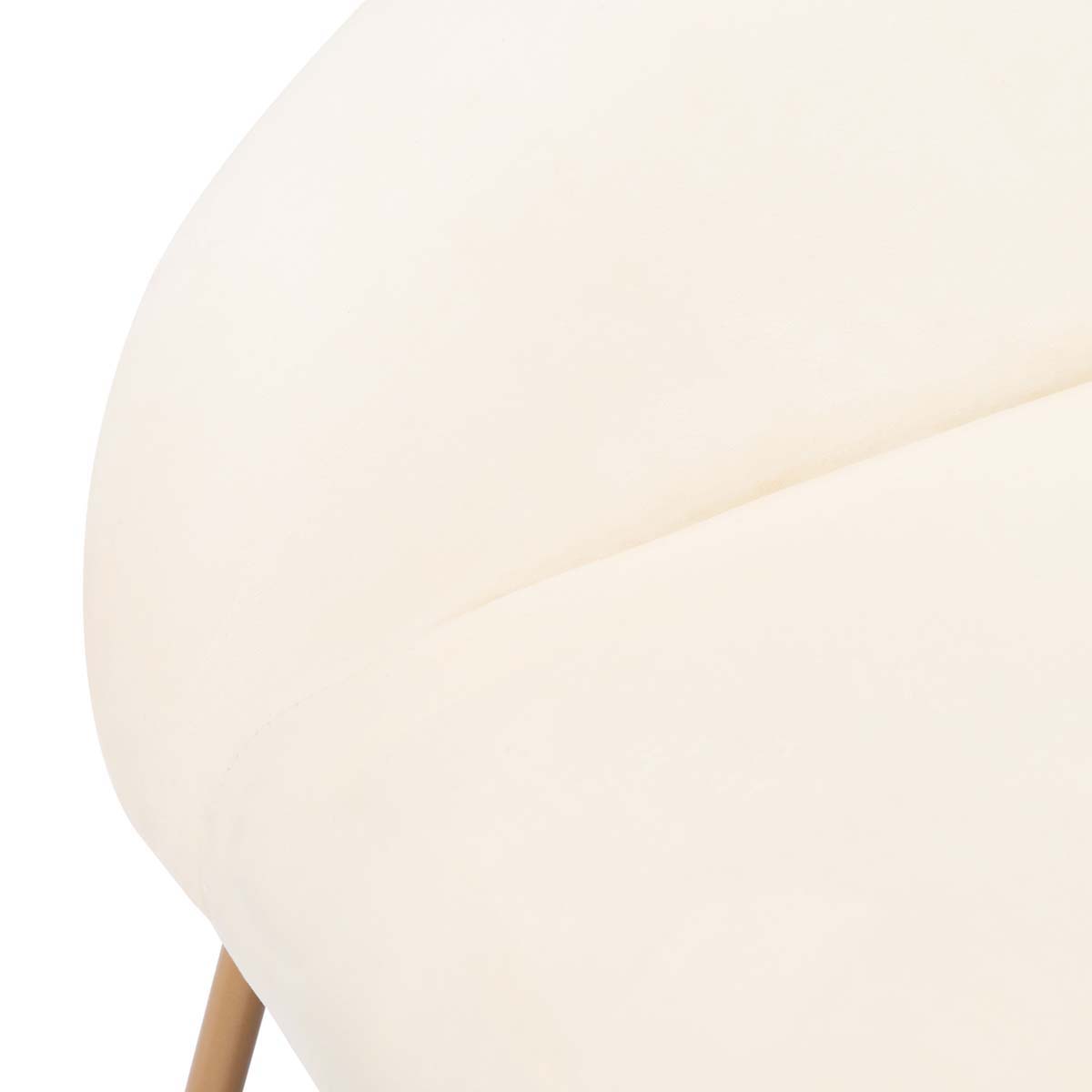Safavieh Mandi Velvet Accent Chair , ACH6204 - Creme / Gold