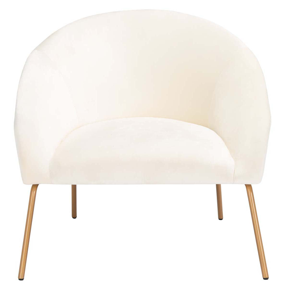 Safavieh Mandi Velvet Accent Chair , ACH6204 - Creme / Gold
