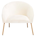 Safavieh Mandi Velvet Accent Chair , ACH6204 - Creme / Gold
