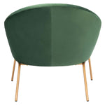 Safavieh Mandi Velvet Accent Chair , ACH6204 - Malachite Green / Gold