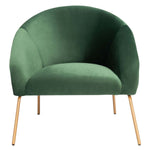 Safavieh Mandi Velvet Accent Chair , ACH6204 - Malachite Green / Gold