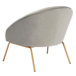 Safavieh Mandi Velvet Accent Chair , ACH6204 - Grey / Gold