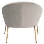 Safavieh Mandi Velvet Accent Chair , ACH6204 - Grey / Gold