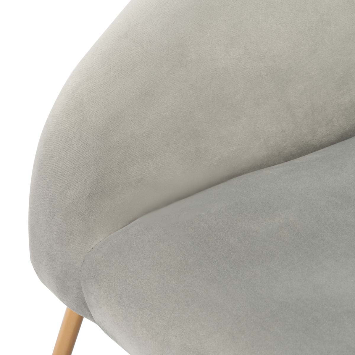 Safavieh Mandi Velvet Accent Chair , ACH6204 - Grey / Gold