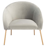 Safavieh Mandi Velvet Accent Chair , ACH6204 - Grey / Gold