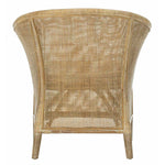 Safavieh Alexana Rattan Armchair , ACH6502 - White Wash/White Cushion