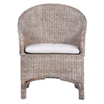Safavieh Antonia Accent Chair W/Cushion , ACH6504 - Grey White Wash/ White Cushion