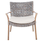 Safavieh Collette Rattan Accent Chair W/ Cushion , ACH6515 - Grey White Wash/ White