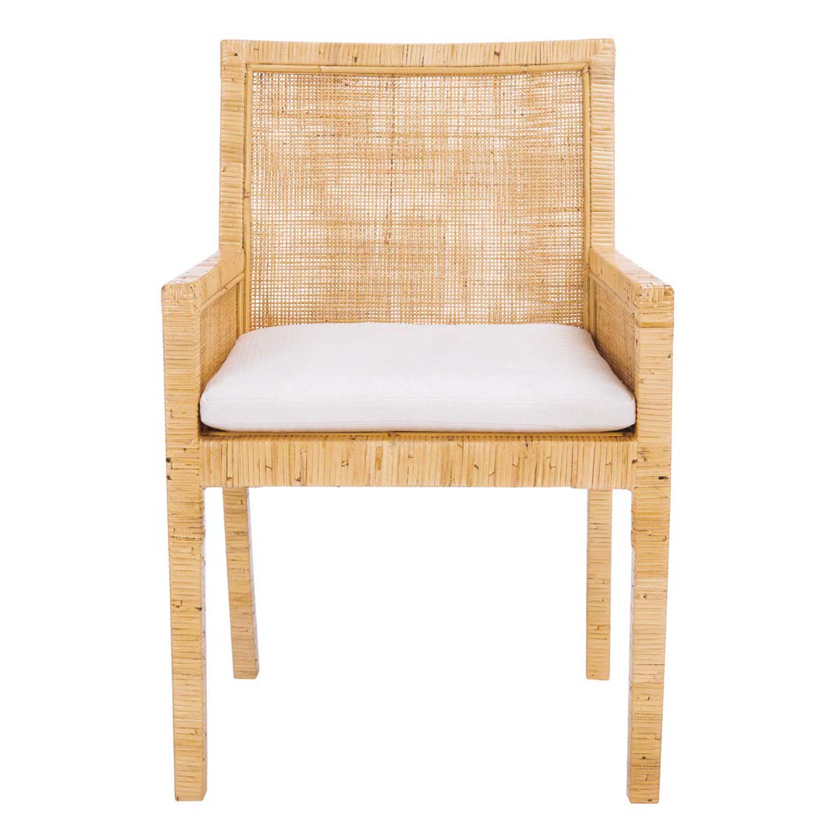 Safavieh Sarai Accent Chair W/ Cushion , ACH6520 - Natural / White