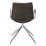 Safavieh Dawn Midcentury Modern Leather Swivel Office Arm Chair , ACH7002 - Grey/Stainless Steel