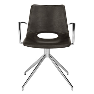 Safavieh Dawn Midcentury Modern Leather Swivel Office Arm Chair , ACH7002