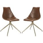 Safavieh Lynette Midcentury Modern Leather Swivel Dining Chair, ACH7006