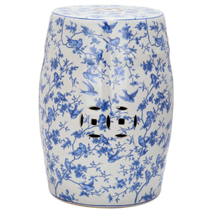 Safavieh Blue Birds Garden Stool, ACS4514