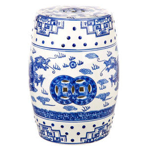 Safavieh Dragon's Breath Chinoiserie Garden Stool, ACS4554
