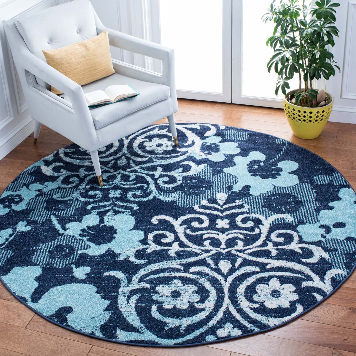 Safavieh Adirondack 114 Rug, Blue, ADR114 - Navy / Aqua
