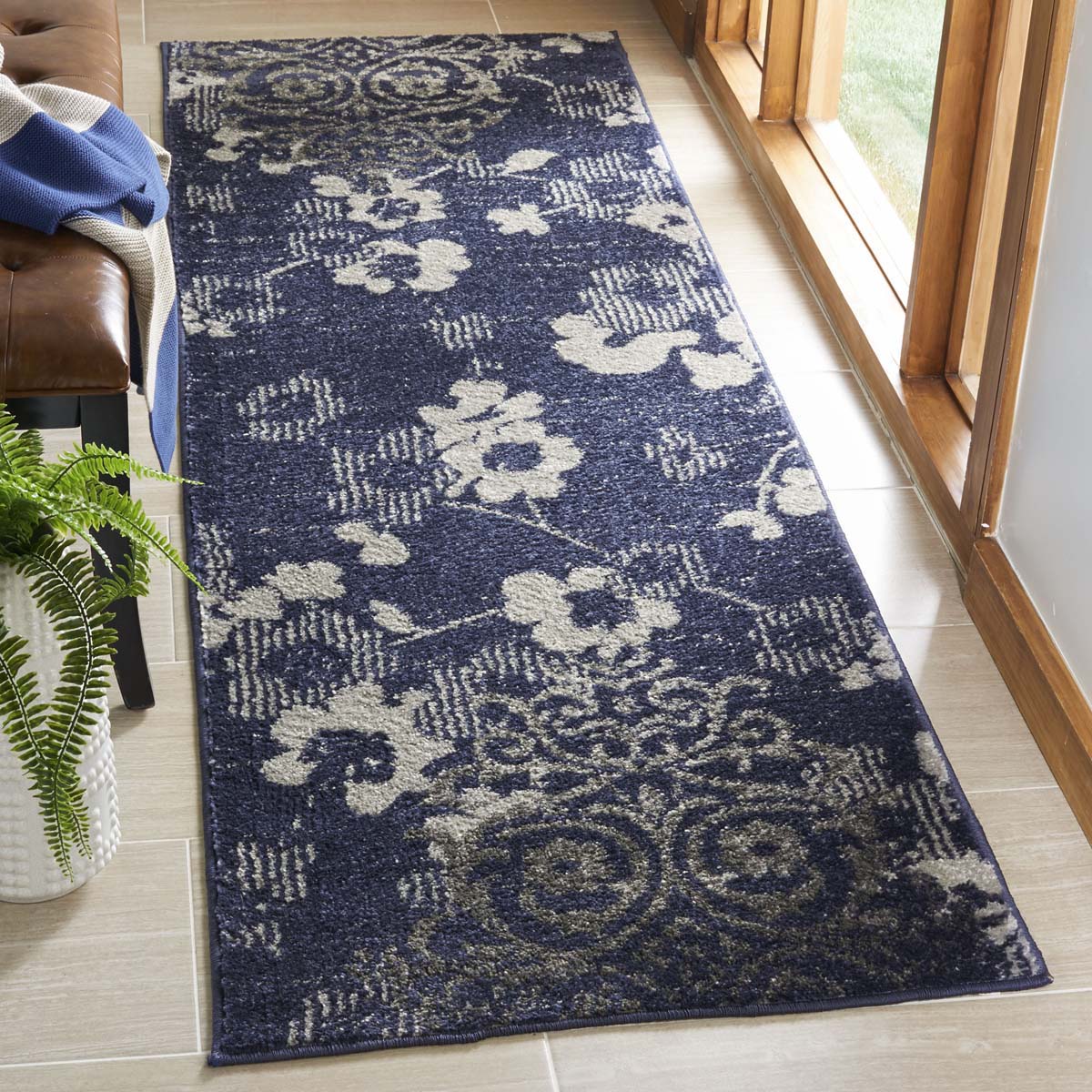 Safavieh Adirondack 114 Rug, Blue, ADR114 - Navy / Silver