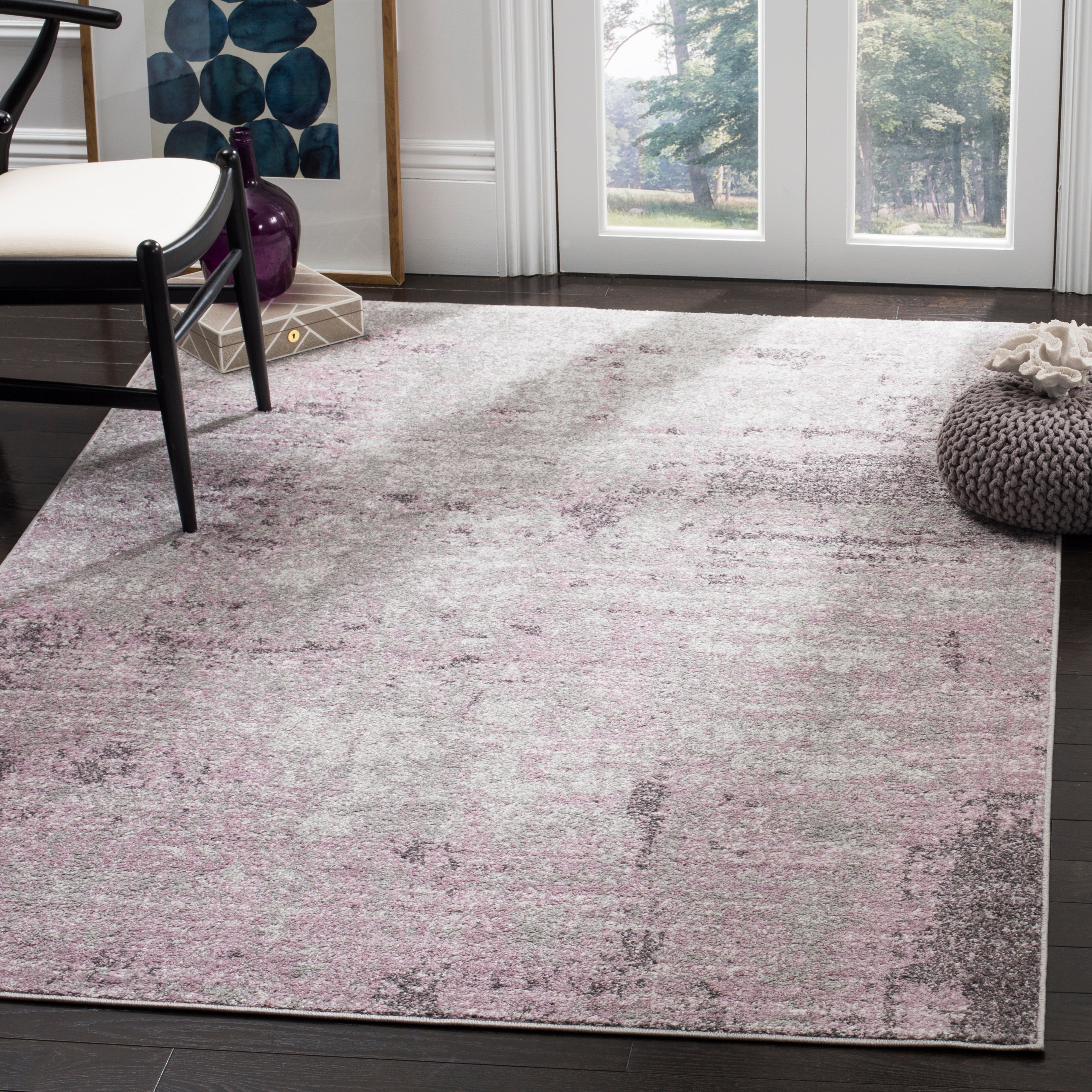 Safavieh Adirondack 130 Rug, ADR130 - LIGHT GREY / PURPLE