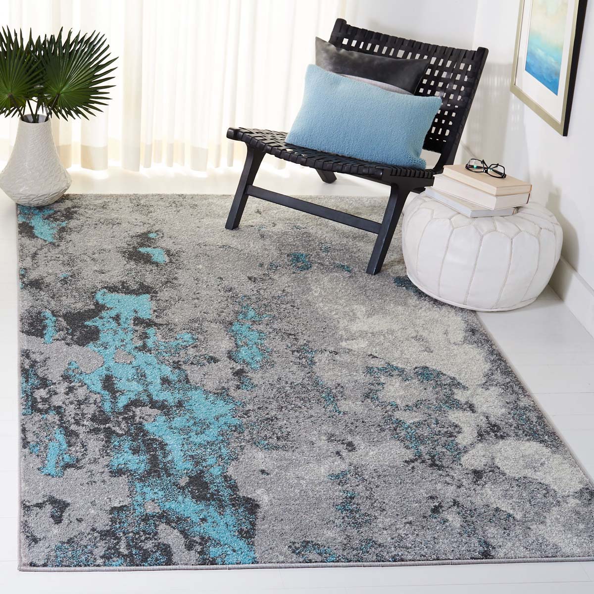 Safavieh Adirondack 134 Rug, Green, ADR134 - Turquoise / Grey