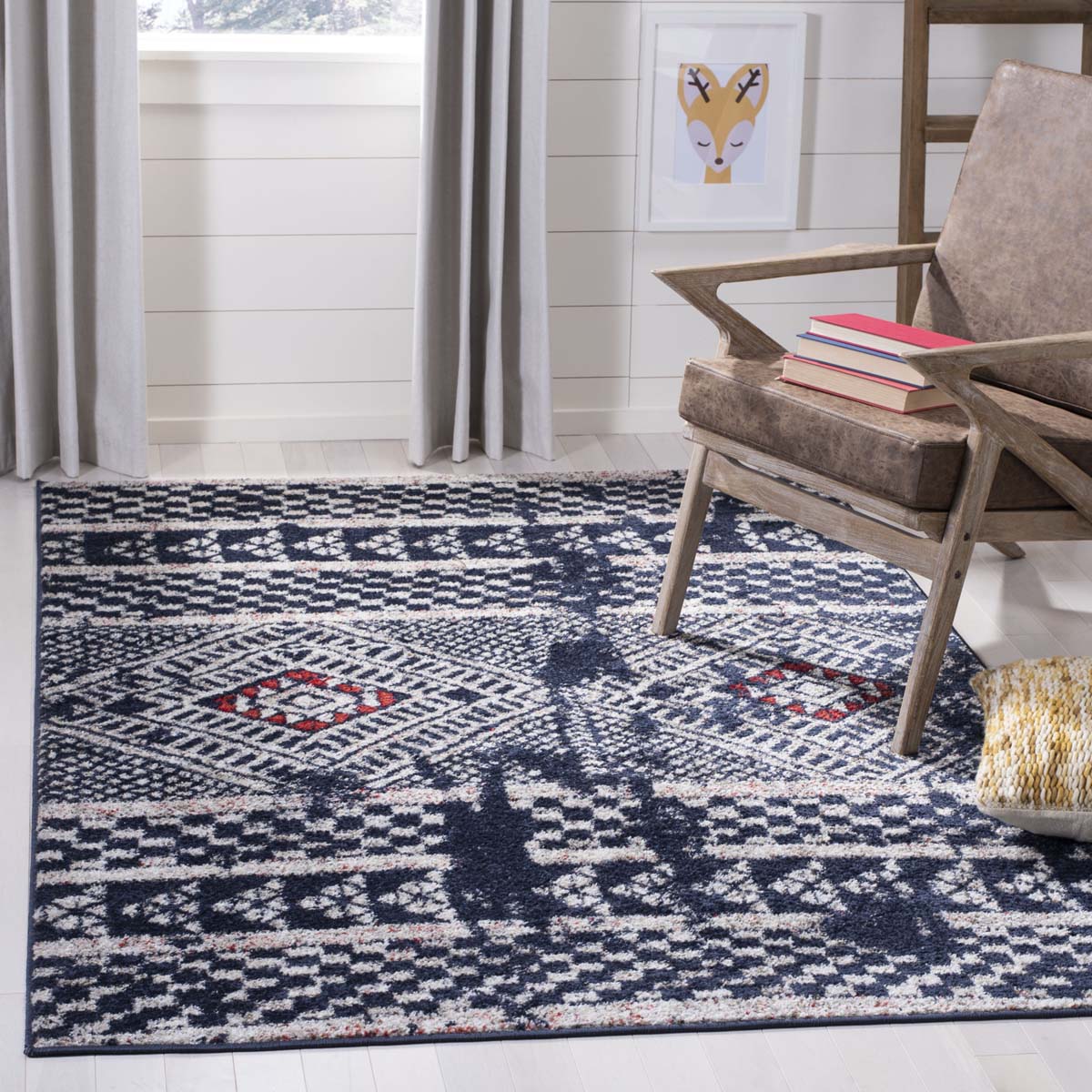 Safavieh Adirondack 202 Rug, ADR202 - NAVY / LIGHT GREY