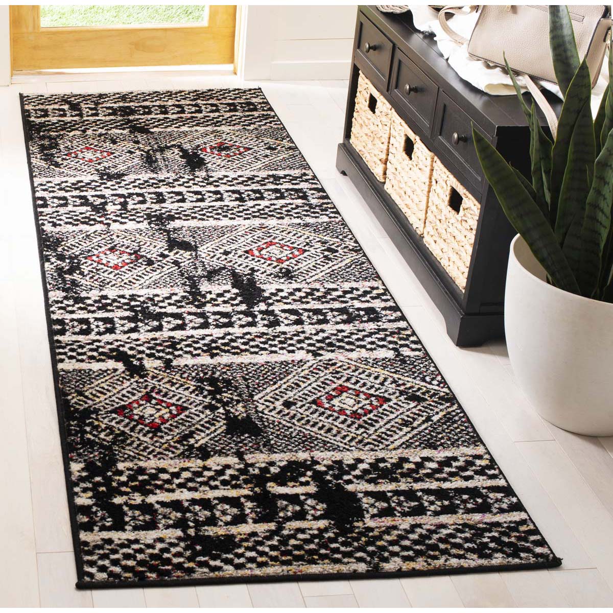Safavieh Adirondack 202 Rug, ADR202 - BLACK / LIGHT GREY