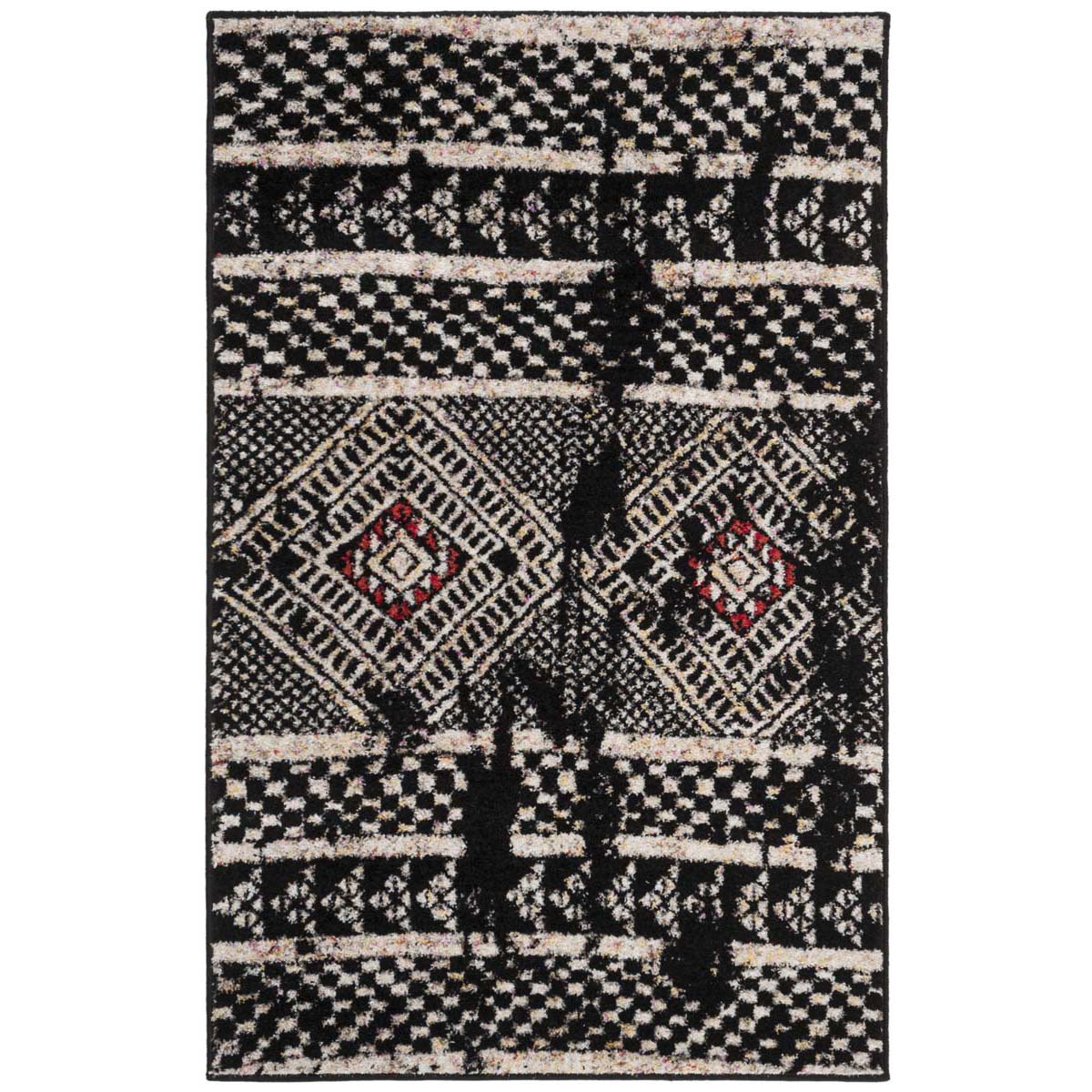 Safavieh Adirondack 202 Rug, ADR202 - BLACK / LIGHT GREY