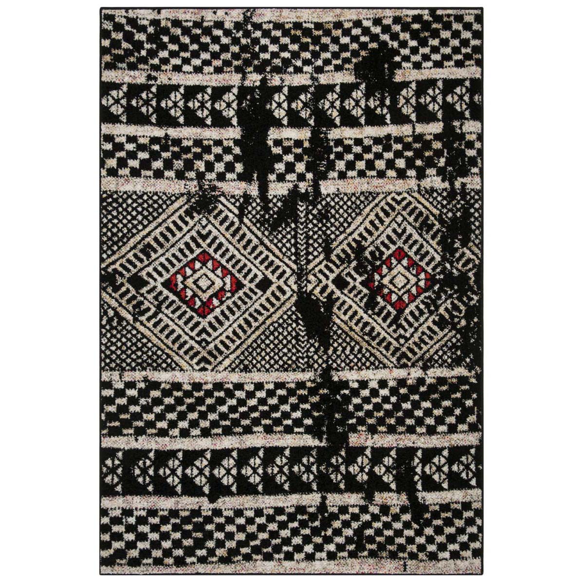 Safavieh Adirondack 202 Rug, ADR202 - BLACK / LIGHT GREY