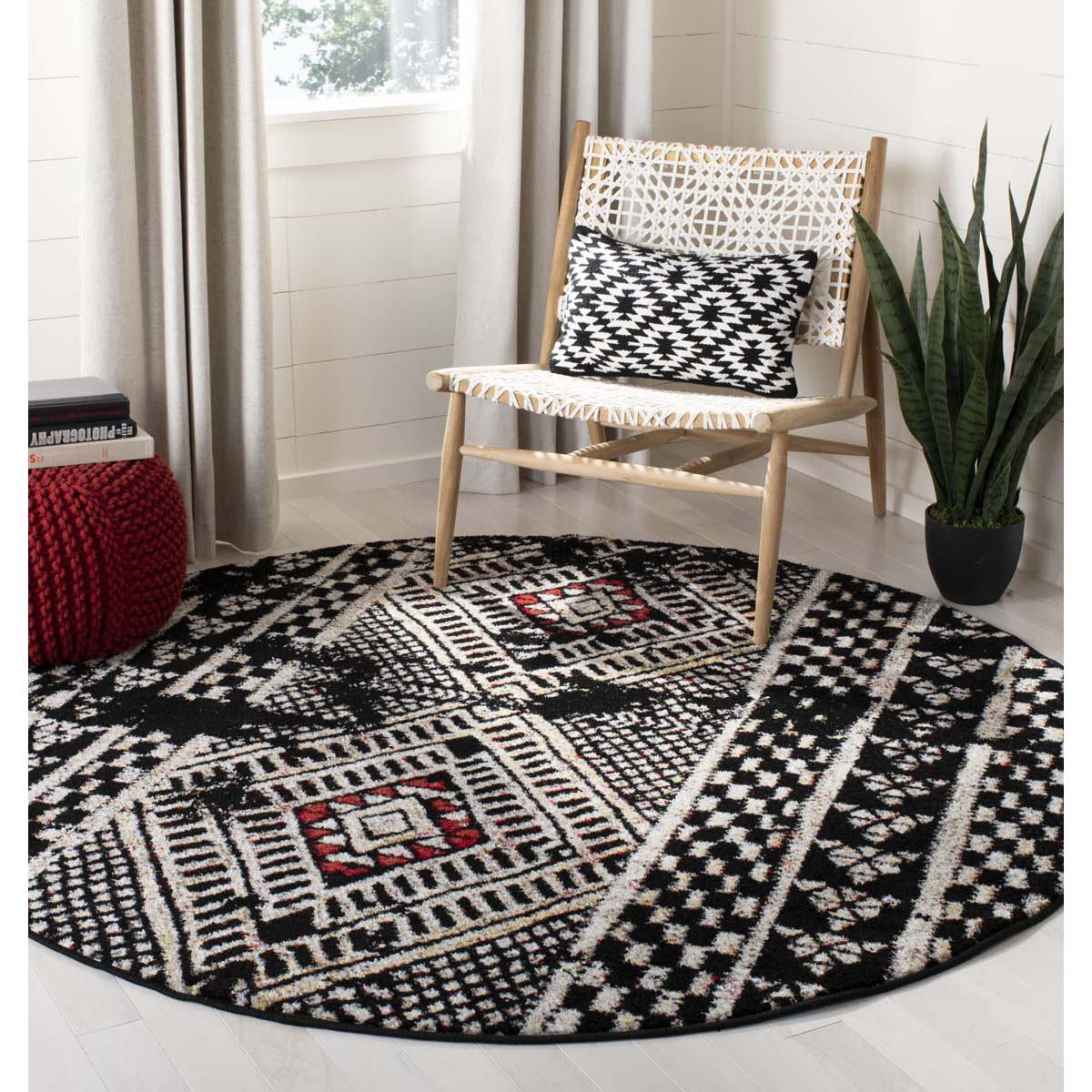 Safavieh Adirondack 202 Rug, ADR202 - BLACK / LIGHT GREY