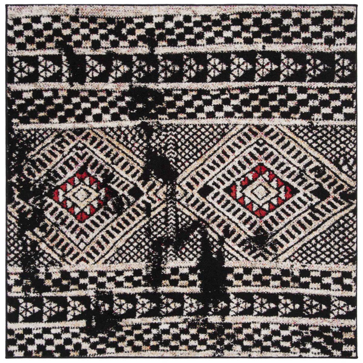 Safavieh Adirondack 202 Rug, ADR202 - BLACK / LIGHT GREY