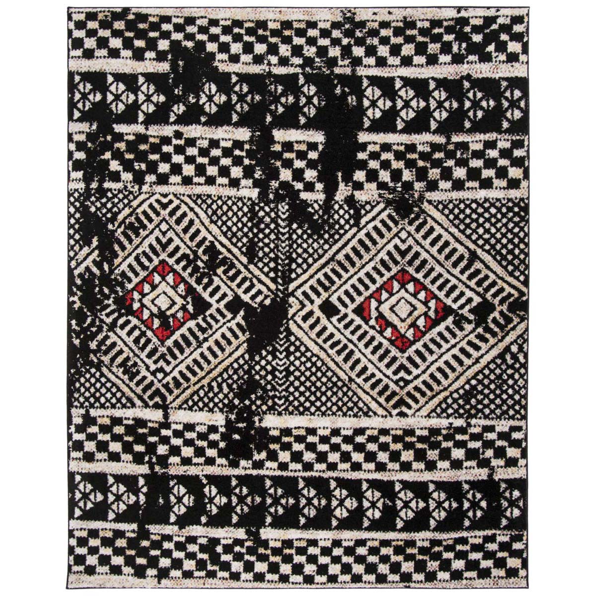 Safavieh Adirondack 202 Rug, ADR202 - BLACK / LIGHT GREY