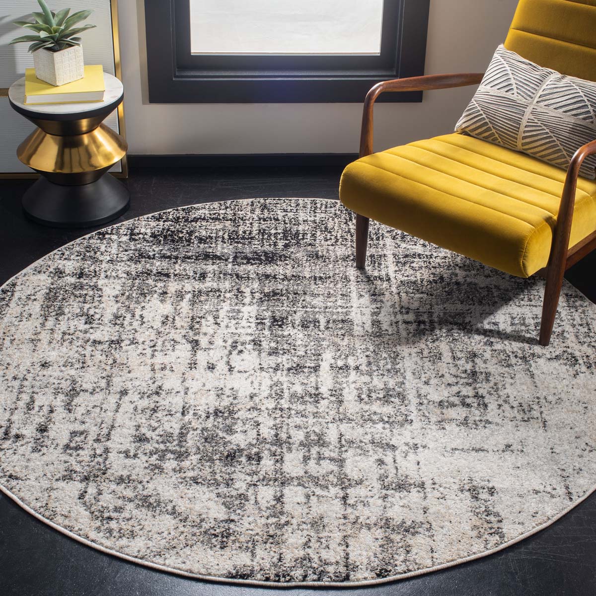 Safavieh Adirondack 207 Rug, Silver, ADR207 - Silver / Black