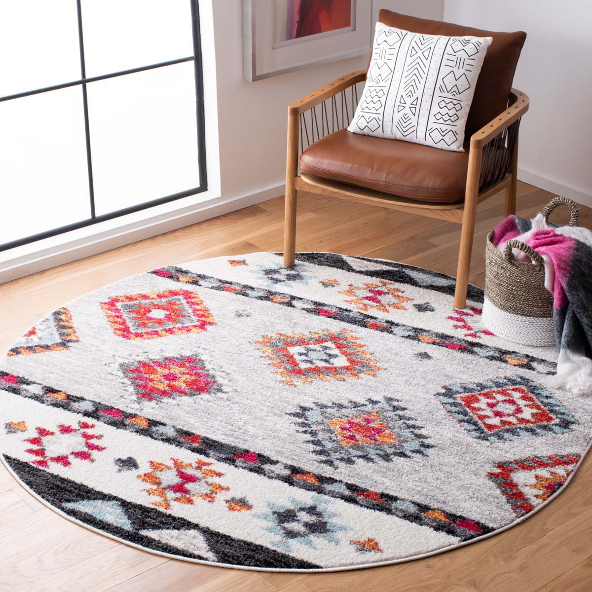 Safavieh Adirondack 245 Rug, ADR245 - GREY / RED