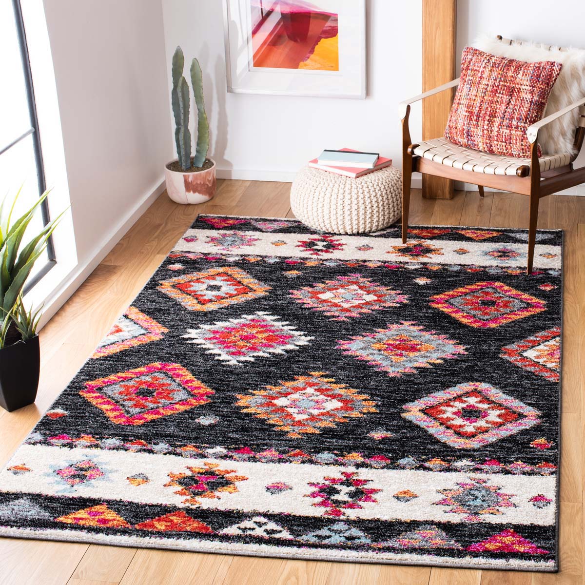 Safavieh Adirondack 245 Rug, ADR245 - BLACK / RED