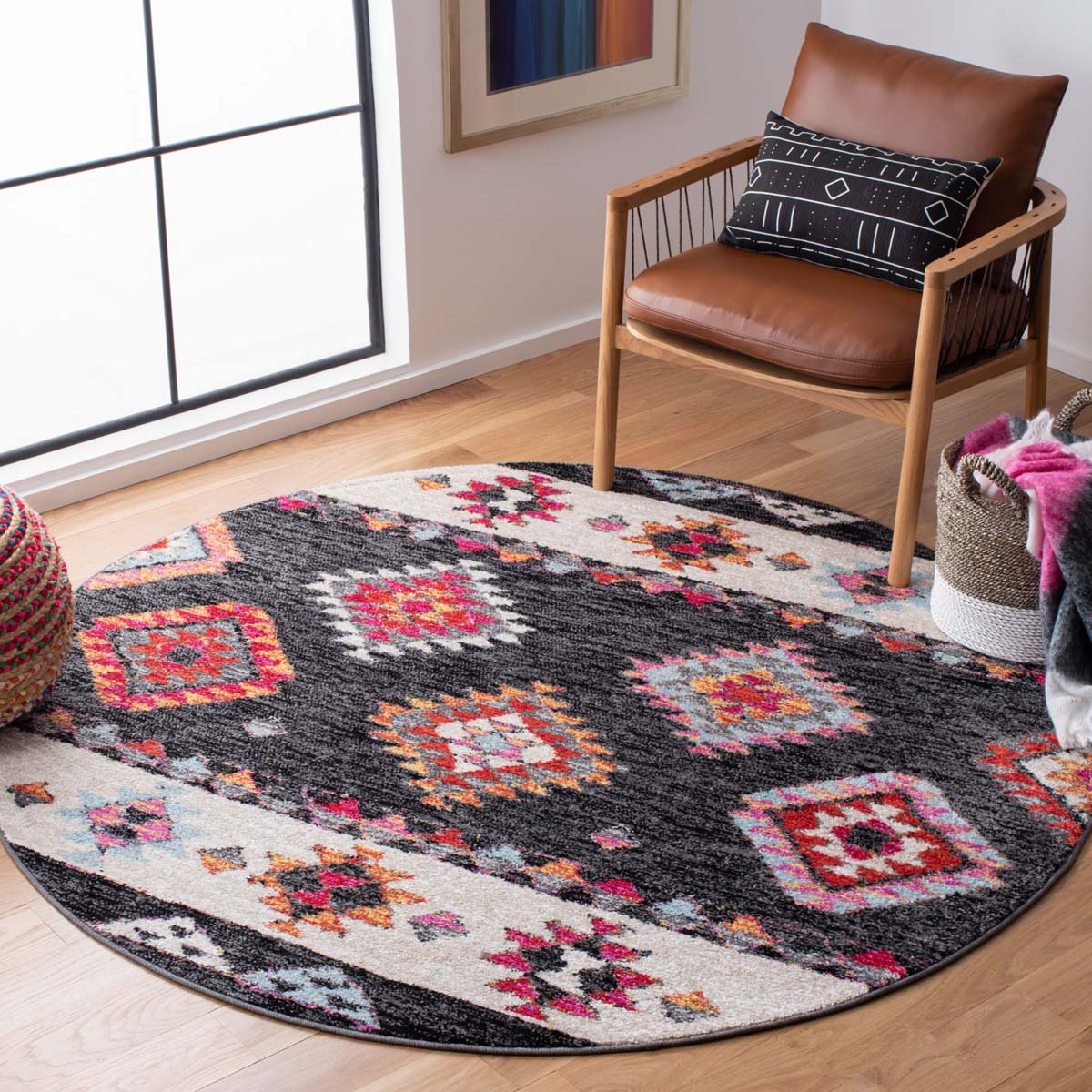 Safavieh Adirondack 245 Rug, ADR245 - BLACK / RED